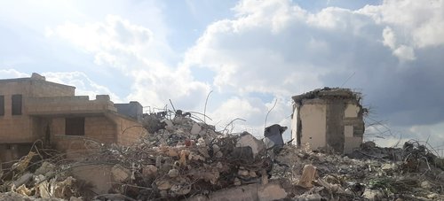 Destruction in Jindires, Northern Syria.