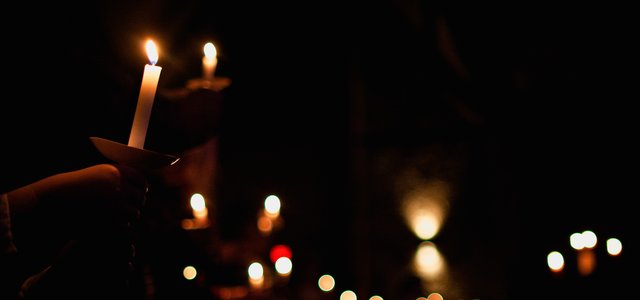 Candle-lit vigil. By Zach Lucero on Unsplash
